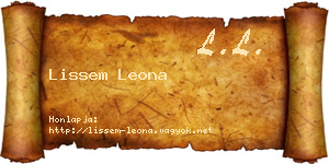 Lissem Leona névjegykártya